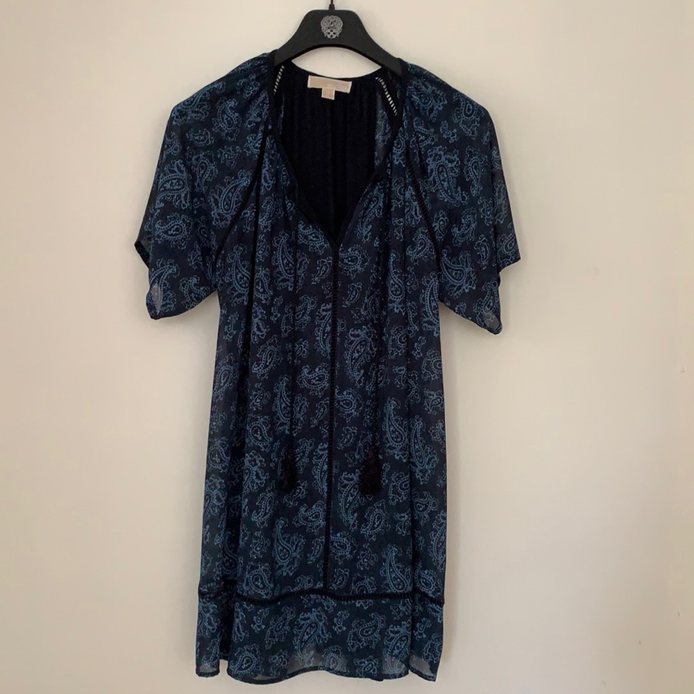 Michael Kors dress. Size M - paisley, Navy color